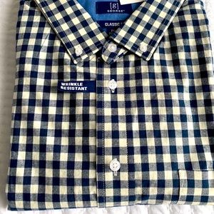 Brand new Classic fit long sleeve plaid shirt
